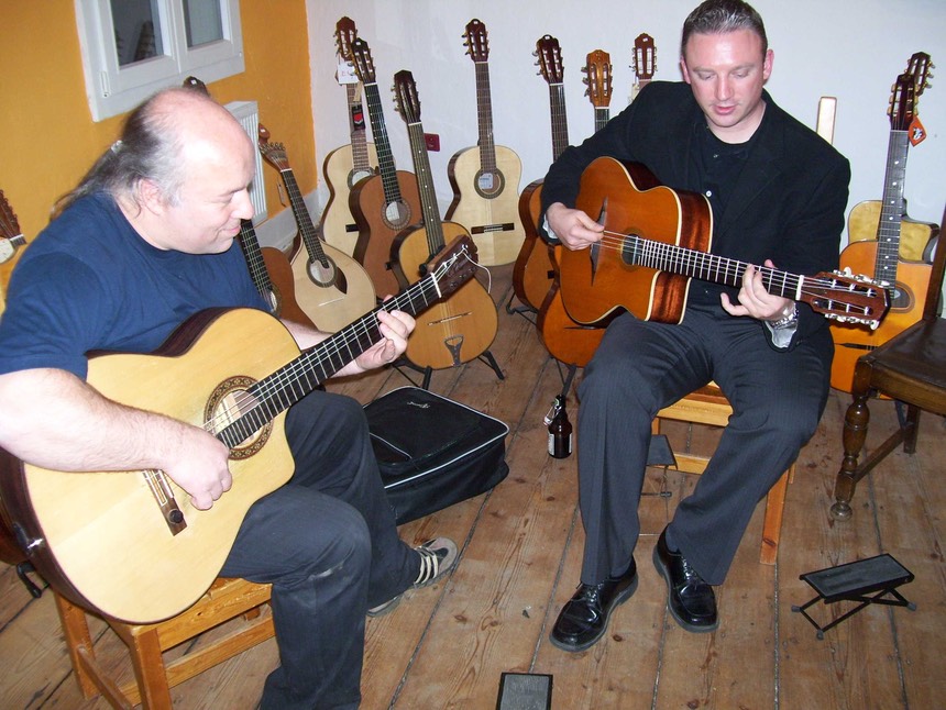 Kai Heumann and Doug Martin at the Gitarrenzentrum