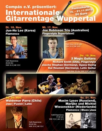 Internationale Gitarrentage Wuppertal. Plakat © Petra Leufen