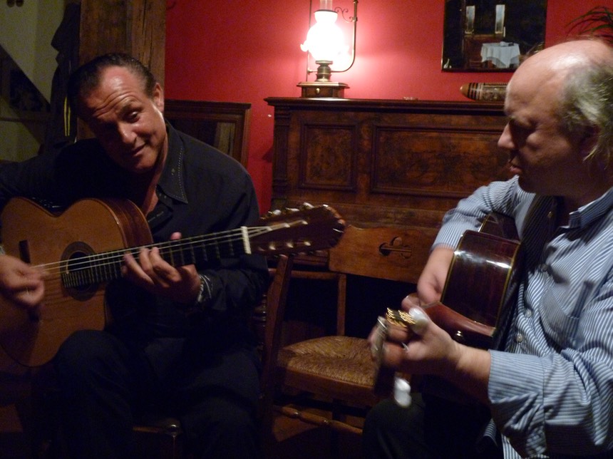 Mike Reinhardt and Kai Heumann at the Gitarrenzentrum