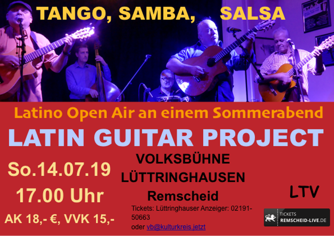 Plakat Latinguitarproject A5 quer VORNE