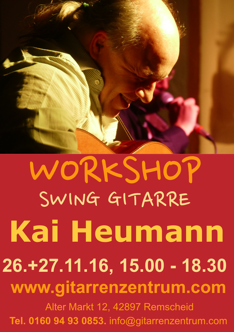 Plakat Workshop Swinggitarre Din A3 hoch